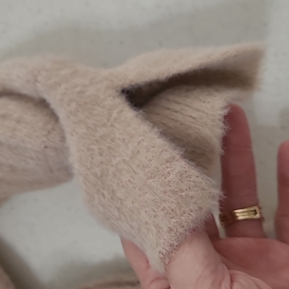 Aerie Soft Beige/Creamy Tan Oversized Ribbed Sweater size Small - Picture 6 of 10